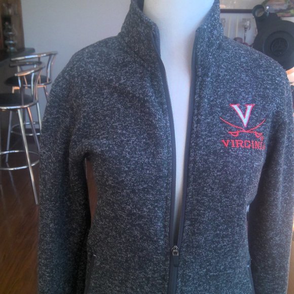 CHAMPION UNIVERSITY OF VA ZIPPERED JACKET WITH POCKETS-SIZE SMALL - Picture 5 of 13